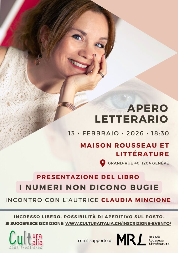 13 feb 2026 18:30 | I NUMERI NON DICONO BUGIE – INCONTRO CON L’AUTRICE CLAUDIA MINCIONE